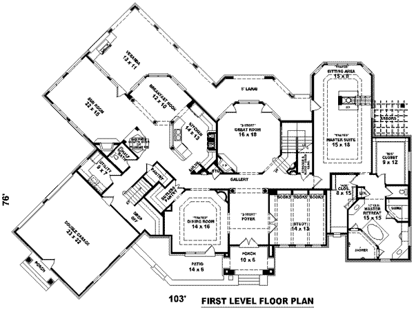 European Floor Plan - Main Floor Plan #81-1356