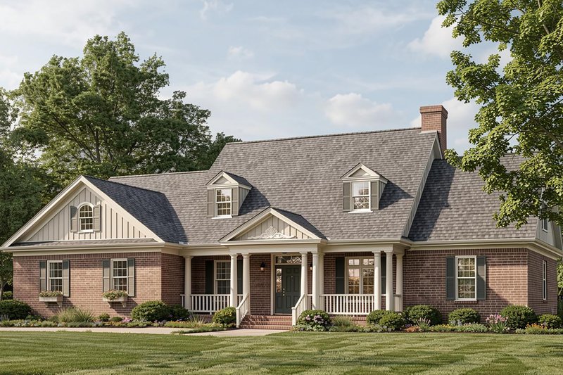 Home Plan - Exterior - Front Elevation 2 for Southern House Plan #137-160 - 3 bed, 2.5 bath