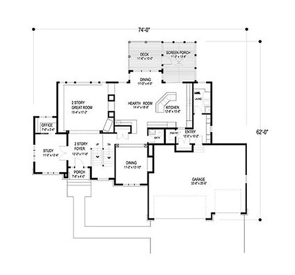 Dream House Plan - Traditional Floor Plan - Main Floor Plan #56-594