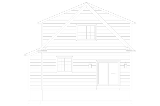 Exterior - Rear Elevation 2 for Farmhouse House Plan #1060-301 - 2 bed, 1.5 bath