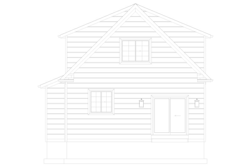 House Design - Exterior - Rear Elevation 2 for Farmhouse House Plan #1060-301 - 2 bed, 1.5 bath
