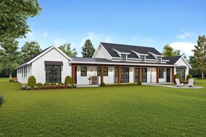 Exterior - Rear Elevation for Farmhouse House Plan #48-943 - 3 bed, 2.5 bath