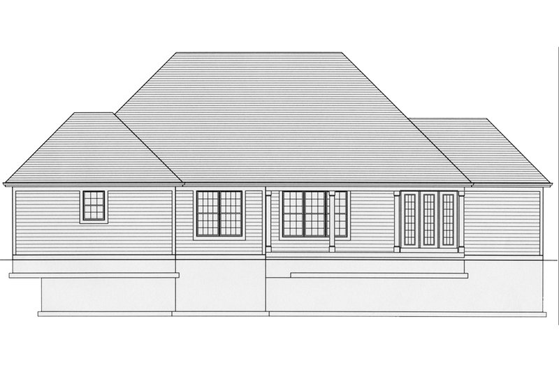 Home Plan - Exterior - Rear Elevation for Traditional House Plan #46-437 - 4 bed, 2.5 bath