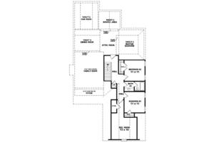 Floor Plan - Upper Floor for Traditional House Plan #81-858 - 3 bed, 2.5 bath
