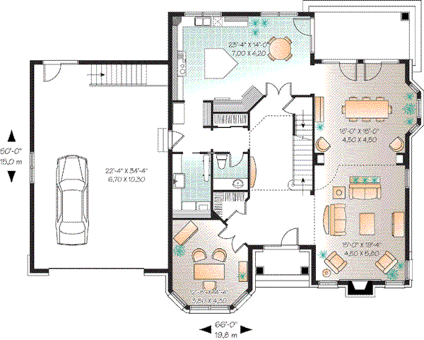Home Plan - European Floor Plan - Main Floor Plan #23-665