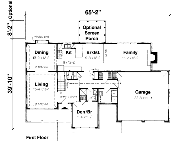 Traditional Floor Plan - Main Floor Plan #312-382