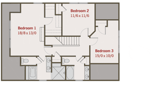 House Blueprint - Craftsman Floor Plan - Upper Floor Plan #461-3