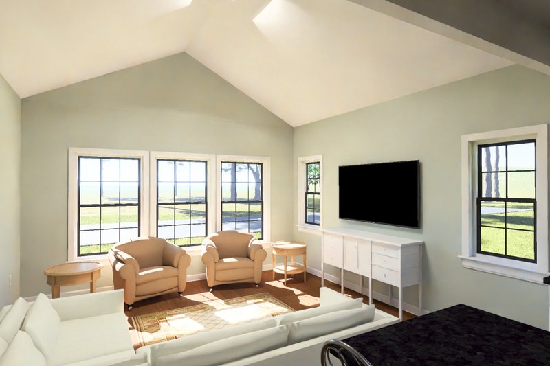 Dream House Plan - Interior - Family Room for Cottage House Plan #513-2441 - 2 bed, 2 bath
