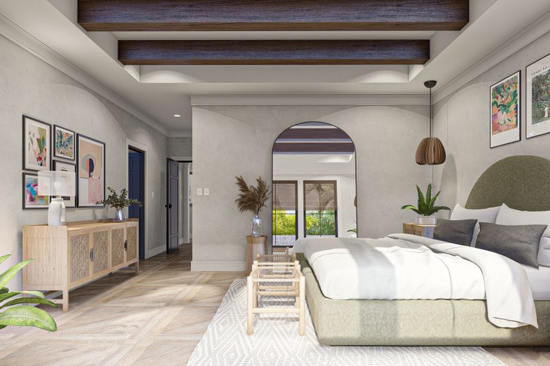 Home Plan - Interior - Master Bedroom for Mediterranean House Plan #455-566 - 4 bed, 3.5 bath