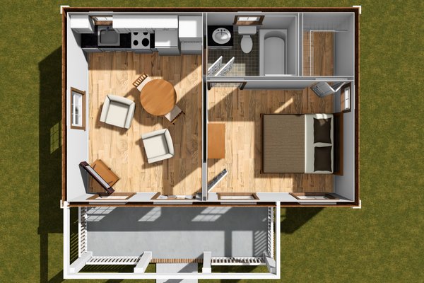 House Blueprint - Cottage Floor Plan - Main Floor Plan #513-2366