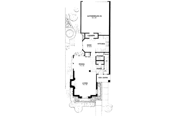 Floor Plan - Main Floor for European House Plan #141-180 - 3 bed, 2.5 bath