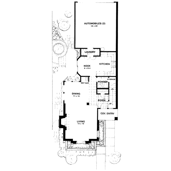 European Floor Plan - Main Floor Plan #141-180