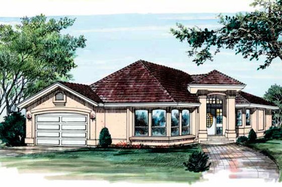 Exterior - Front Elevation House Plan #47-586 - 3 bed, 2 bath