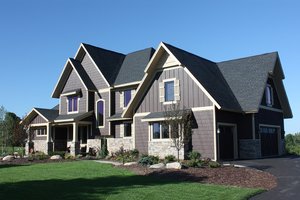 Exterior - Front Elevation 4 for Country House Plan #51-555 - 3 bed, 3.5 bath