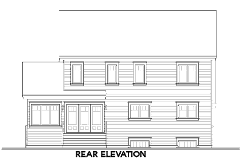 Dream House Plan - Exterior - Rear Elevation for Traditional House Plan #23-2285 - 4 bed, 2.5 bath