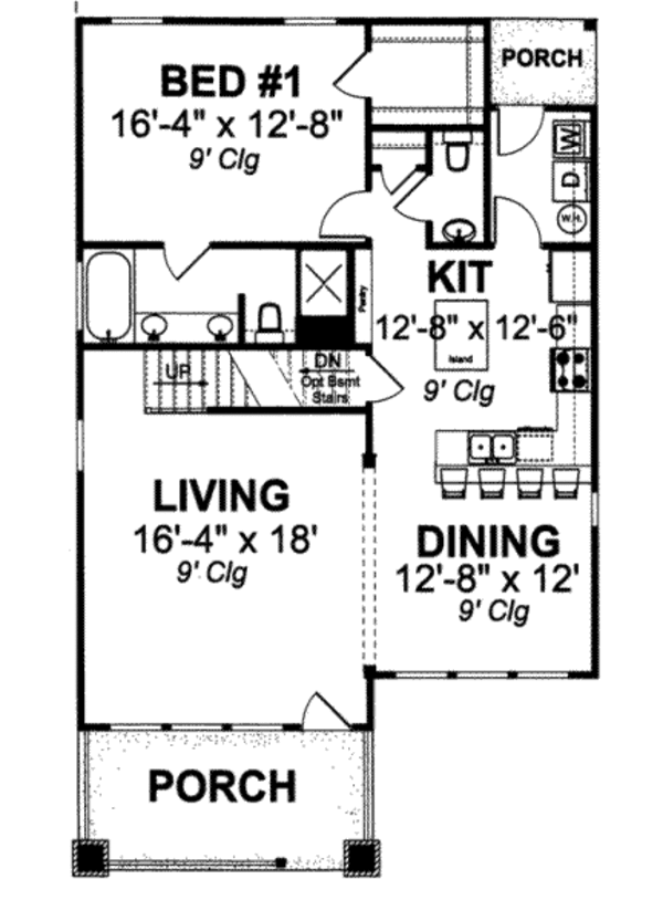 Craftsman Floor Plan - Main Floor Plan #20-1881
