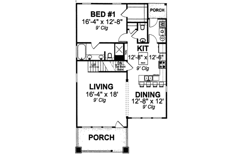 Dream House Plan - Floor Plan - Main Floor for Craftsman House Plan #20-1881 - 3 bed, 3 bath