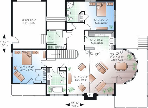 Home Plan - Contemporary Floor Plan - Main Floor Plan #23-873