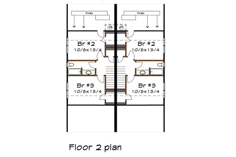 Home Plan - Floor Plan - Upper Floor for Farmhouse House Plan #79-362 - 3 bed, 2 bath