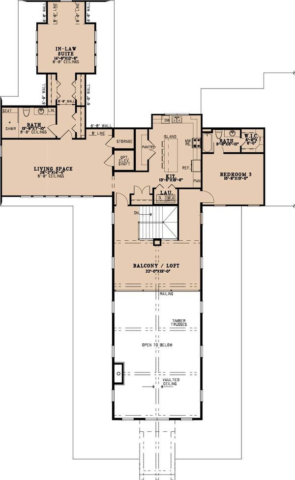 Home Plan - Floor Plan - Upper Floor for Farmhouse House Plan #923-496 - 4 bed, 4.5 bath