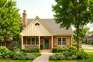 Exterior - Front Elevation for Farmhouse House Plan #30-194 - 2 bed, 2 bath