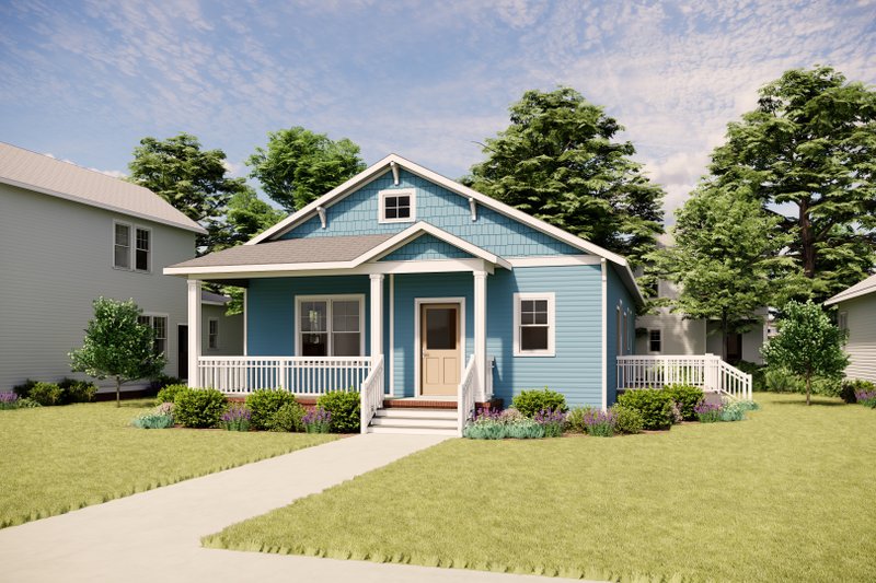 House Plan Design - Exterior - Front Elevation 2 for Craftsman House Plan #936-51 - 3 bed, 2 bath