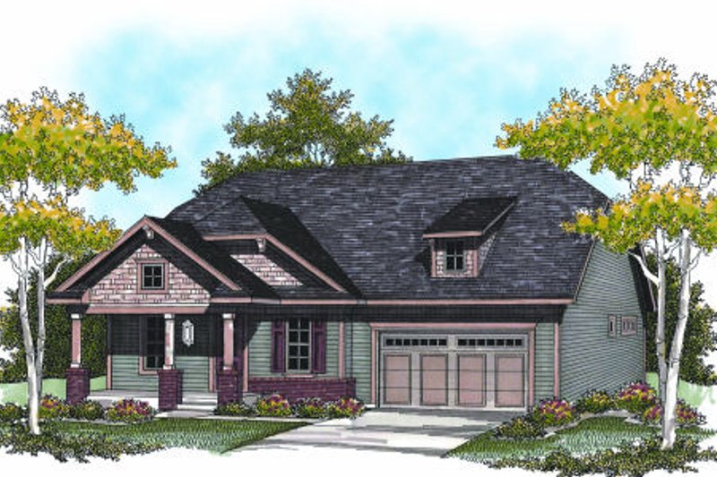 Dream House Plan - Traditional Exterior - Front Elevation Plan #70-947