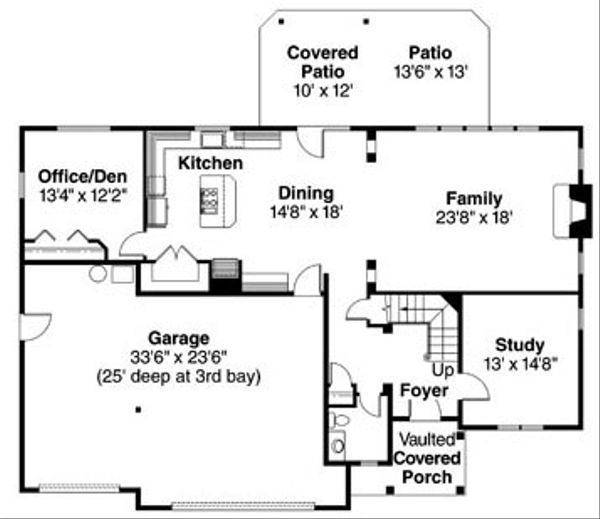 House Design - Traditional Floor Plan - Main Floor Plan #124-743