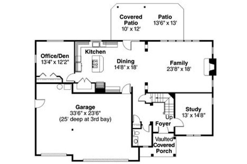 Home Plan - Floor Plan - Main Floor for Traditional House Plan #124-743 - 3 bed, 2.5 bath