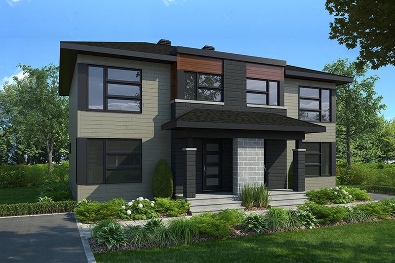 Architectural House Design - Exterior - Front Elevation 3 for Modern House Plan #23-2639 - 6 bed, 2 bath