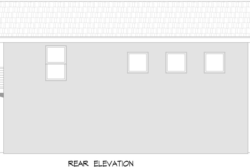 Dream House Plan - Exterior - Rear Elevation for Colonial House Plan #932-968, 1 bath