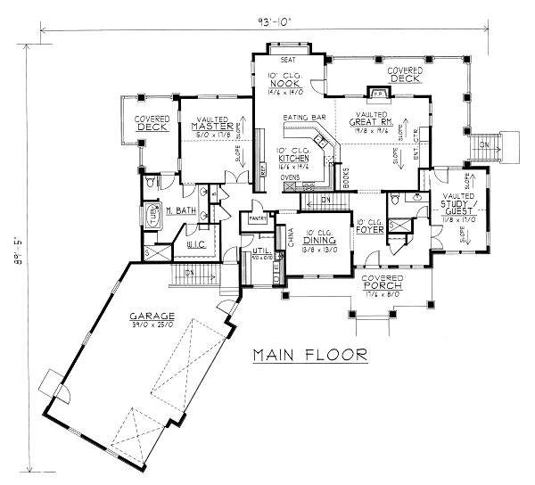 Bungalow Floor Plan - Main Floor Plan #112-143