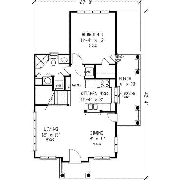 Dream House Plan - Farmhouse Floor Plan - Main Floor Plan #410-105