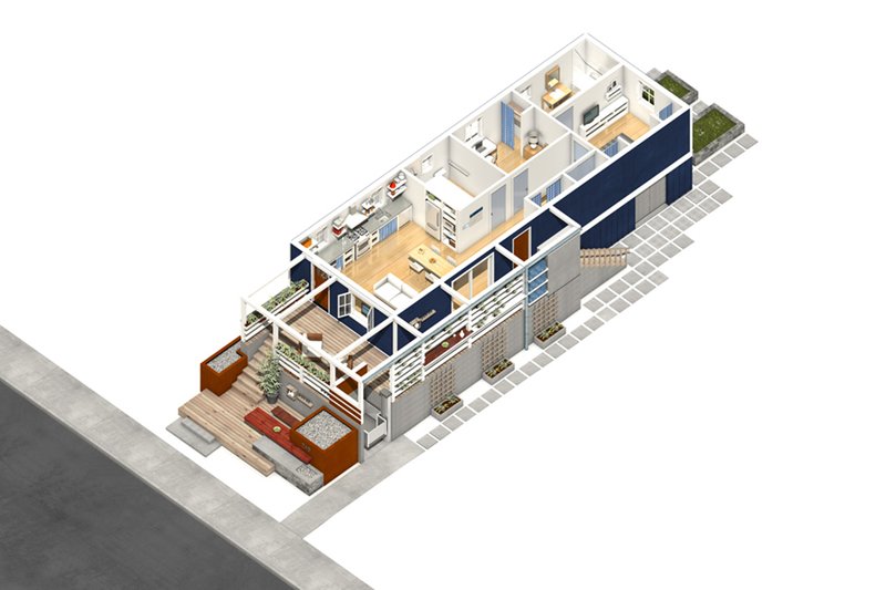 House Blueprint - Photo 1 for Cottage House Plan #497-23 - 2 bed, 2 bath