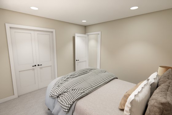 Interior - Bedroom 4 for Bungalow House Plan #51-1358 - 4 bed, 2.5 bath