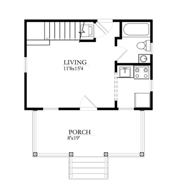 Cottage Floor Plan - Main Floor Plan #514-8