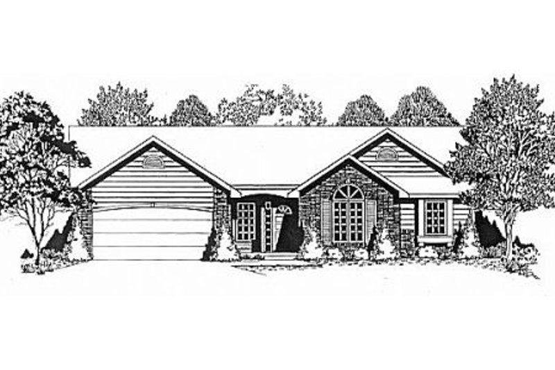 House Blueprint - Traditional Exterior - Front Elevation Plan #58-125