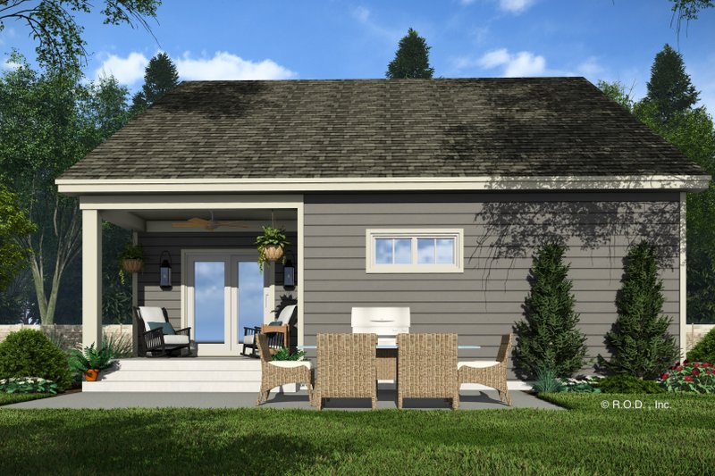House Design - Exterior - Rear Elevation for Bungalow House Plan #51-1336 - 4 bed, 3 bath