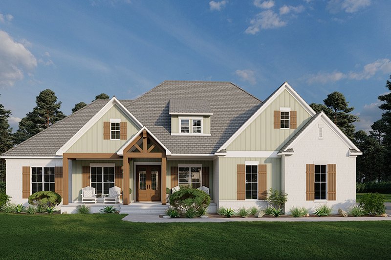 Dream House Plan - Craftsman Exterior - Front Elevation Plan #923-306