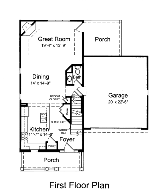 House Plan Design - Country Floor Plan - Main Floor Plan #46-450