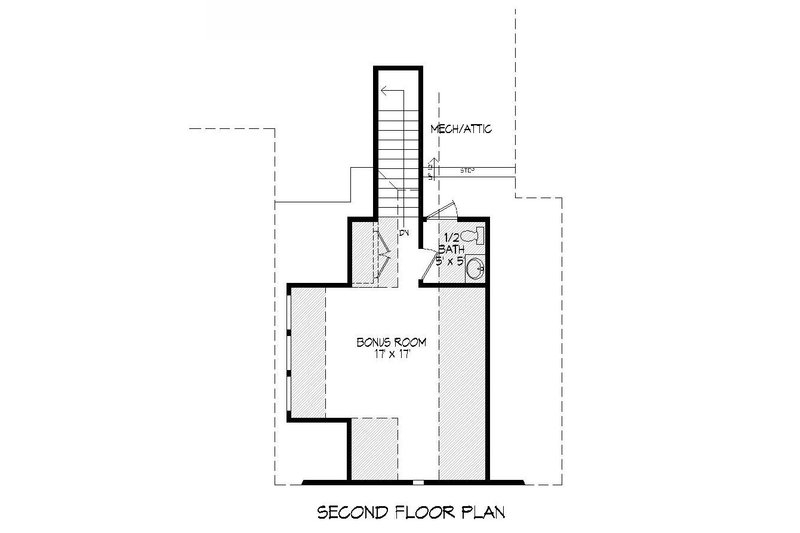 Dream House Plan - Floor Plan - Upper Floor for Craftsman House Plan #932-10 - 3 bed, 2.5 bath