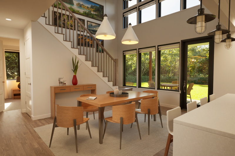 House Blueprint - Interior - Dining Room 1 for Farmhouse House Plan #48-1216 - 3 bed, 2.5 bath