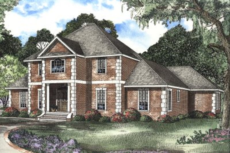 House Design - Colonial Exterior - Front Elevation Plan #17-2038