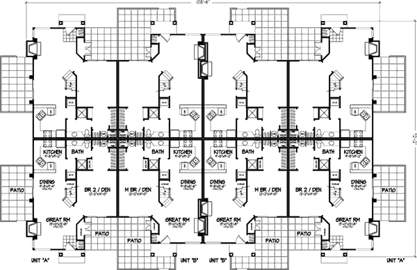 Craftsman Floor Plan - Main Floor Plan #320-308