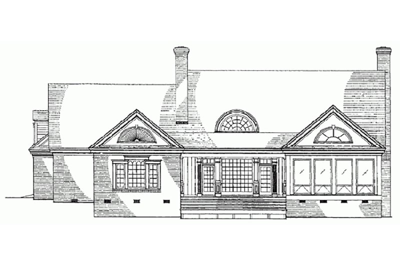 Dream House Plan - Exterior - Rear Elevation for Southern House Plan #137-185 - 4 bed, 3 bath