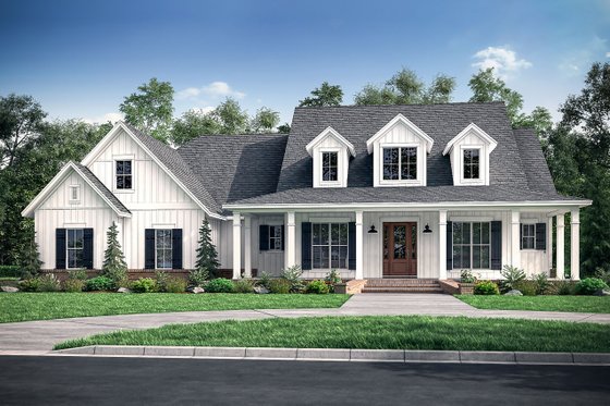 Dream House Plan - Exterior - Front Elevation for Farmhouse House Plan #430-175 - 4 bed, 3.5 bath