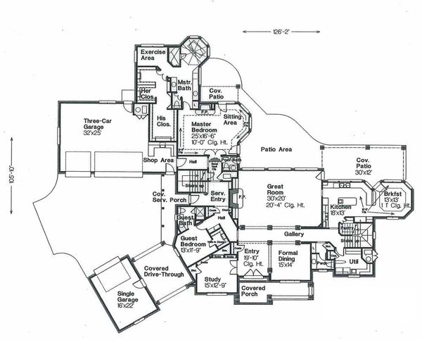 Dream House Plan - European Floor Plan - Main Floor Plan #310-670