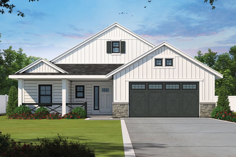 Farmhouse Style House Plan - 3 Beds 2 Baths 1619 Sq/Ft Plan #20-2548