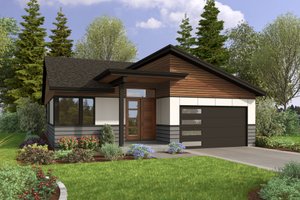 Contemporary Exterior - Front Elevation Plan #48-1046