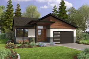 Home Plan - Contemporary Exterior - Front Elevation Plan #48-1046